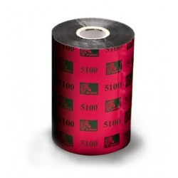 Carton de 6 rubans transfert thermique resine Zebra 5100-40mmx450m-6E