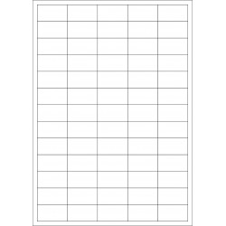 100 Planches d'étiquettes rectangulaires 38mmx21mm