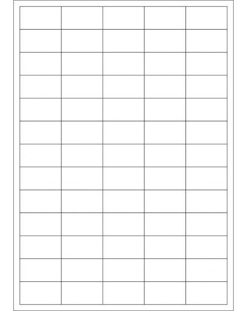 100 Planches d'étiquettes rectangulaires 38mmx21mm