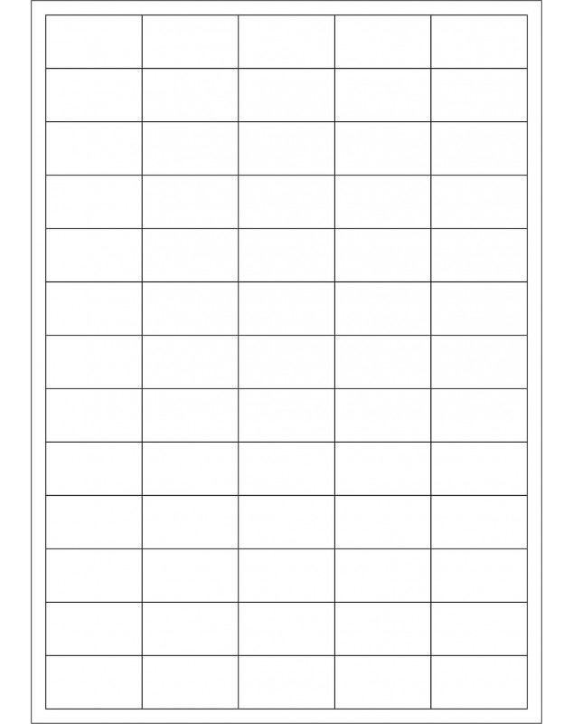 100 Planches d'étiquettes rectangulaires 38mmx21mm