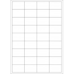 100 Planches d'étiquettes rectangulaires 45mmx30mm