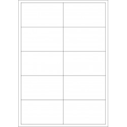 100 Planches d'étiquettes rectangulaires 70mmx52mm
