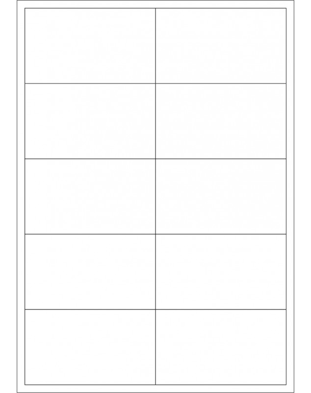 100 Planches d'étiquettes rectangulaires 70mmx52mm