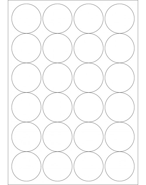 100 Planches d'étiquettes rondes diamètre 40mm