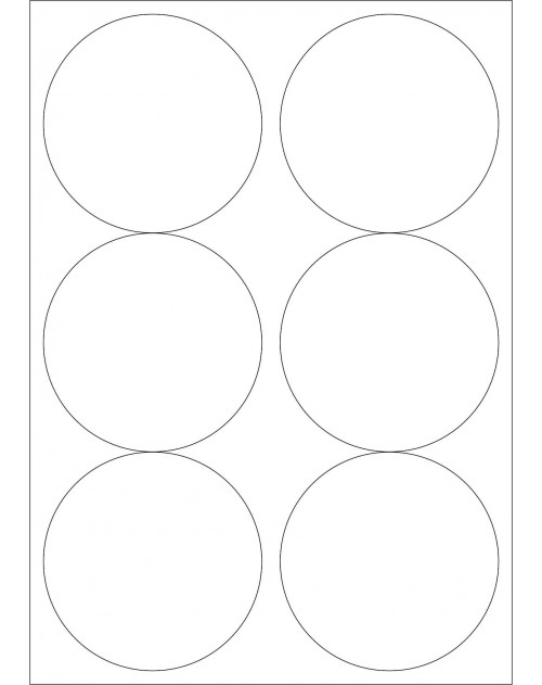 100 Planches d'étiquettes rondes diamètre 85mm