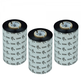 Carton de 12 rubans transfert thermique cire-resine Zebra 3200-84mmx74m-12E